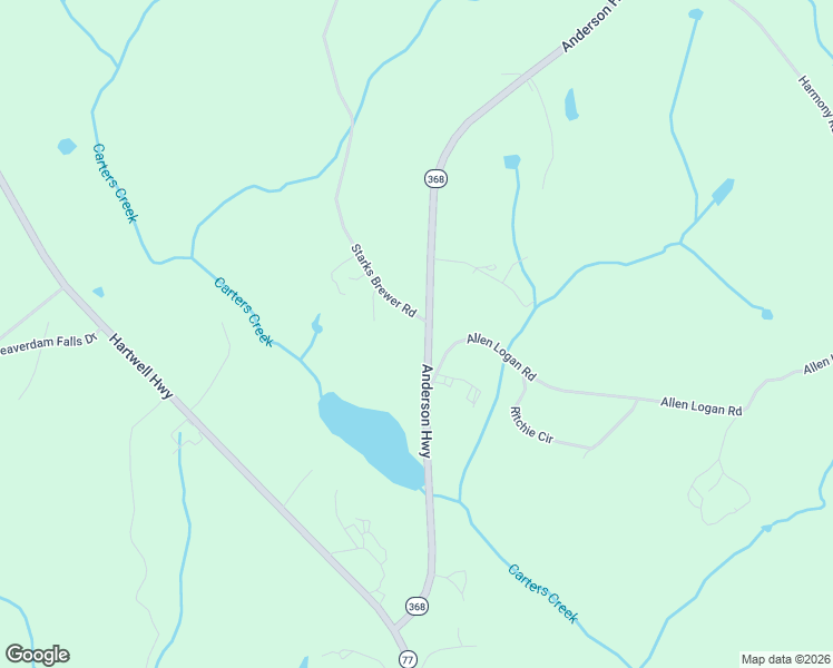 map of restaurants, bars, coffee shops, grocery stores, and more near 1756 Anderson Highway in Elberton