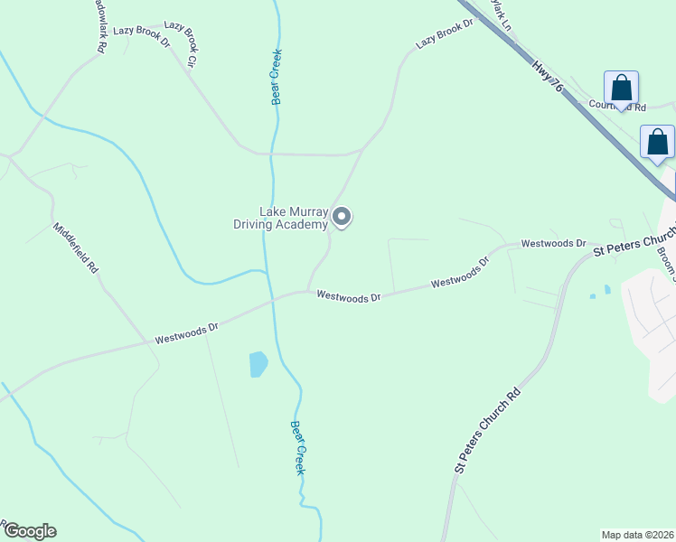 map of restaurants, bars, coffee shops, grocery stores, and more near 140 Distant Lane in Chapin