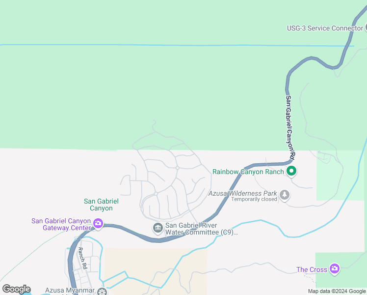 map of restaurants, bars, coffee shops, grocery stores, and more near 18 Highwood Court in Azusa