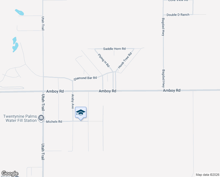 map of restaurants, bars, coffee shops, grocery stores, and more near 4882 Sunmore Parkway in Twentynine Palms
