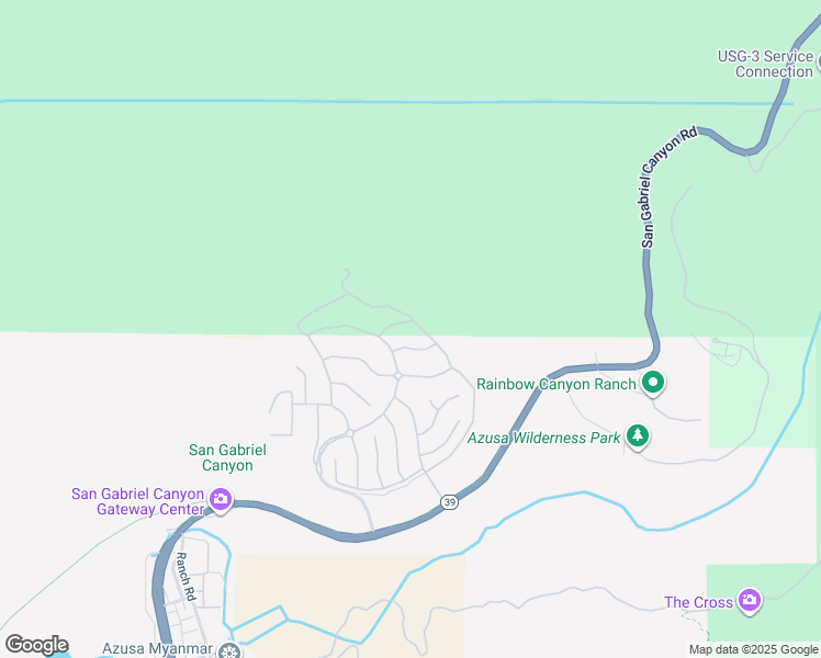 map of restaurants, bars, coffee shops, grocery stores, and more near 18 Highwood Court in Azusa
