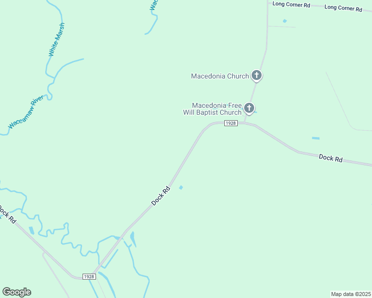 map of restaurants, bars, coffee shops, grocery stores, and more near 2415 Dock Road in Whiteville