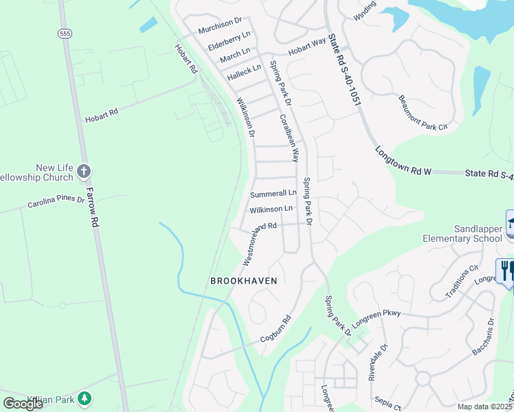 map of restaurants, bars, coffee shops, grocery stores, and more near 544 Wilkinson Lane in Columbia