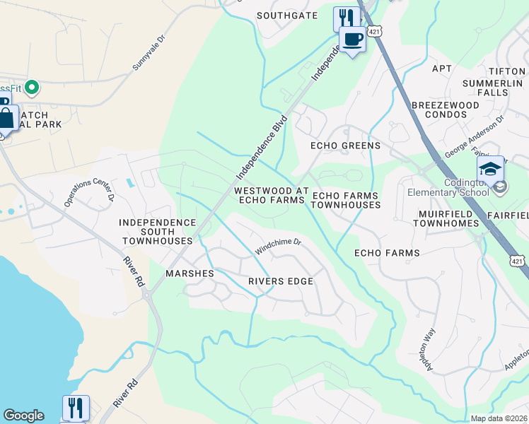 map of restaurants, bars, coffee shops, grocery stores, and more near in 