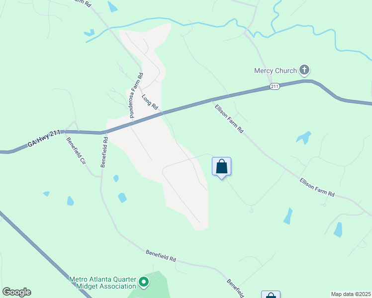 map of restaurants, bars, coffee shops, grocery stores, and more near 1024 Regency Park Drive in Braselton