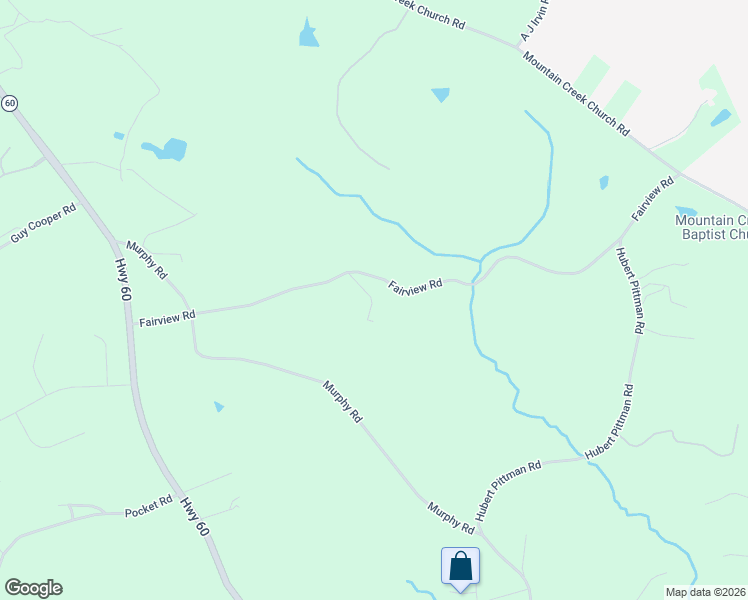map of restaurants, bars, coffee shops, grocery stores, and more near 232 Fairview Road in Pendergrass