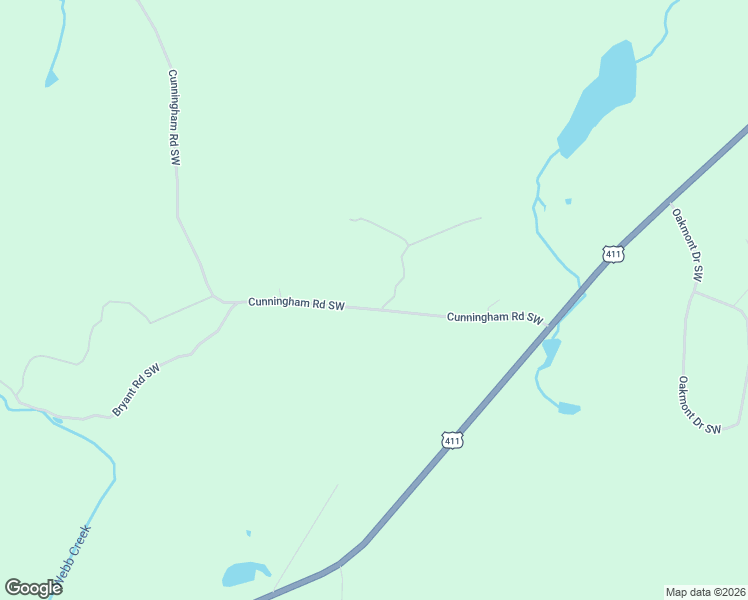 map of restaurants, bars, coffee shops, grocery stores, and more near 234 Cunningham Road Southwest in Rome