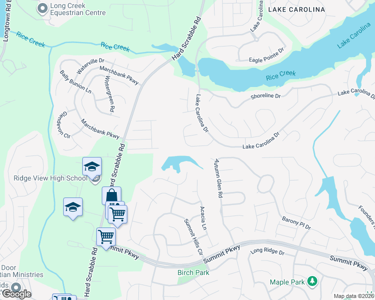 map of restaurants, bars, coffee shops, grocery stores, and more near 119 Chalfont Lane in Columbia