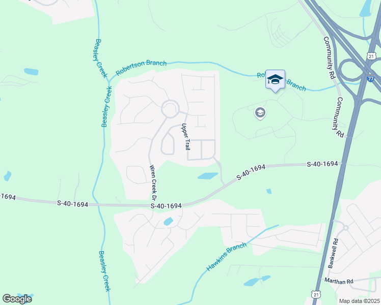 map of restaurants, bars, coffee shops, grocery stores, and more near 514 Upper Trail in Blythewood