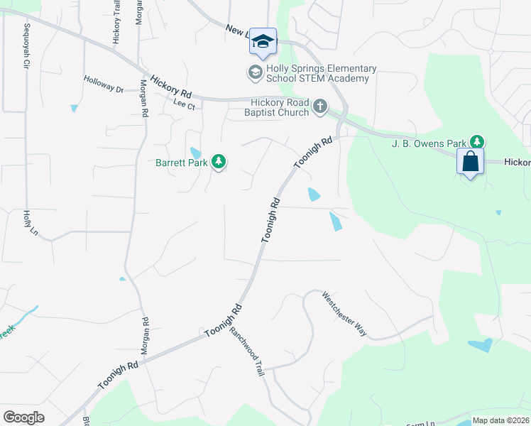 map of restaurants, bars, coffee shops, grocery stores, and more near 1971 Toonigh Road in Canton