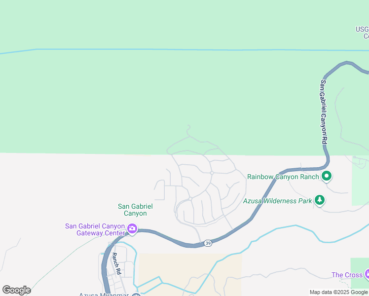 map of restaurants, bars, coffee shops, grocery stores, and more near 45 Mountain Laurel Way in Azusa