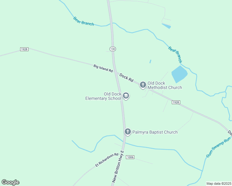 map of restaurants, bars, coffee shops, grocery stores, and more near 12406 New Britton Highway East in Whiteville