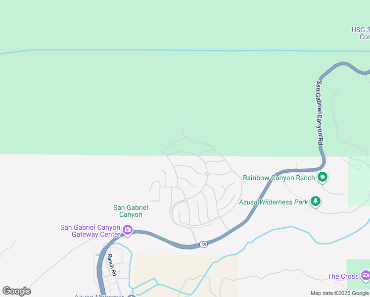 map of restaurants, bars, coffee shops, grocery stores, and more near 45 Mountain Laurel Way in Azusa