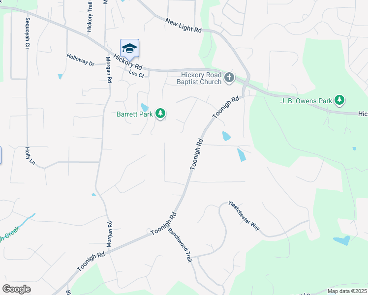 map of restaurants, bars, coffee shops, grocery stores, and more near 2211 Toonigh Road in Canton