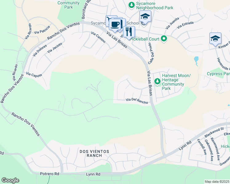 map of restaurants, bars, coffee shops, grocery stores, and more near 687 Via Vista in Thousand Oaks