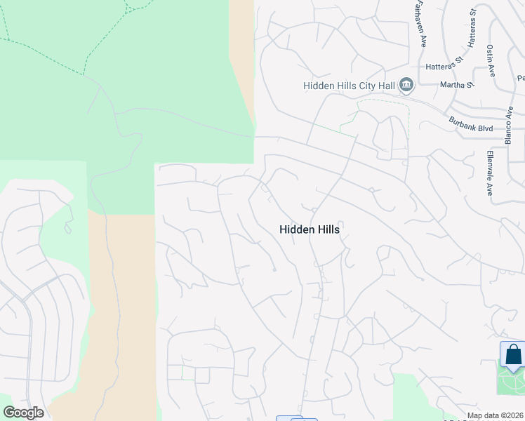 map of restaurants, bars, coffee shops, grocery stores, and more near 5824 Jed Smith Road in Hidden Hills