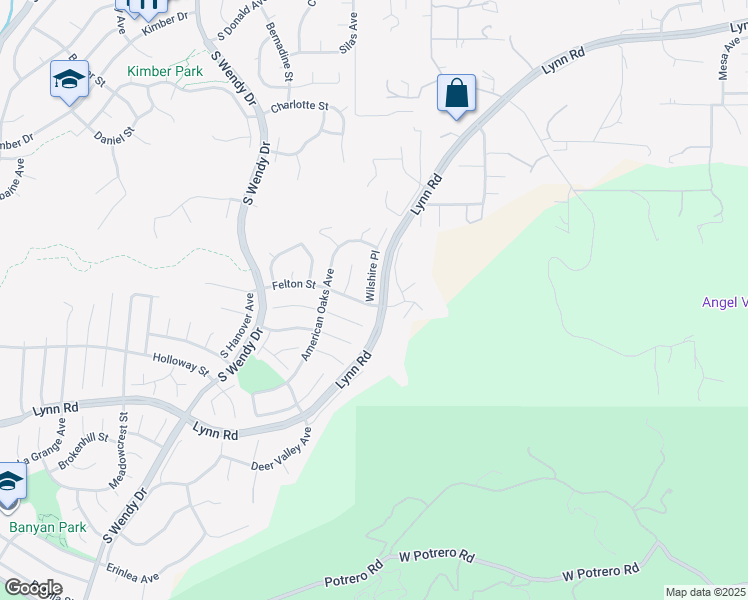 map of restaurants, bars, coffee shops, grocery stores, and more near 670 Wilshire Place in Thousand Oaks