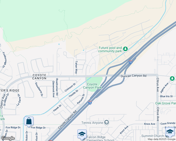 map of restaurants, bars, coffee shops, grocery stores, and more near 4866 Stoneglen Avenue in Fontana