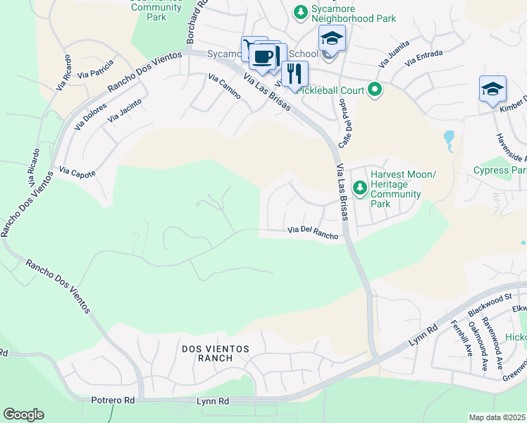 map of restaurants, bars, coffee shops, grocery stores, and more near 687 Via Vista in Thousand Oaks
