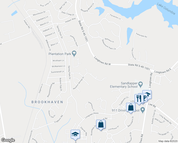 map of restaurants, bars, coffee shops, grocery stores, and more near 212 Meadow Springs Drive in Blythewood
