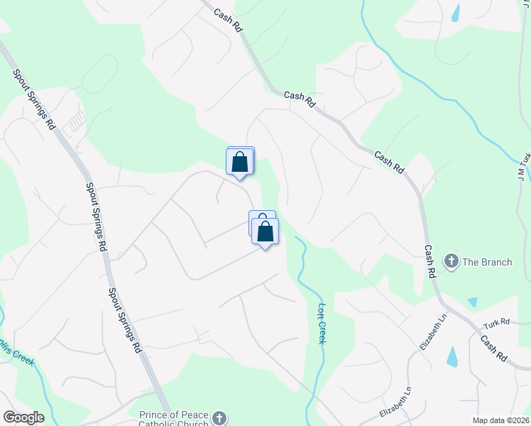 map of restaurants, bars, coffee shops, grocery stores, and more near 6483 Ivy Springs Drive in Flowery Branch