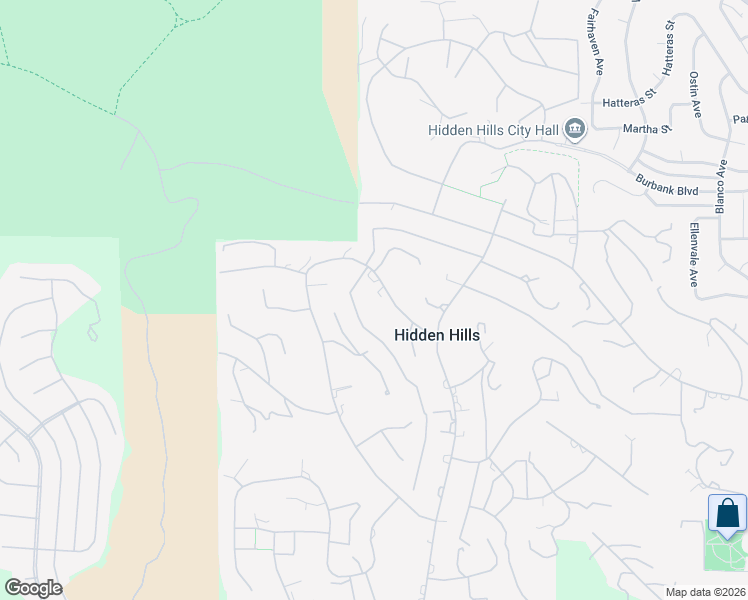 map of restaurants, bars, coffee shops, grocery stores, and more near 5824 Jed Smith Road in Hidden Hills