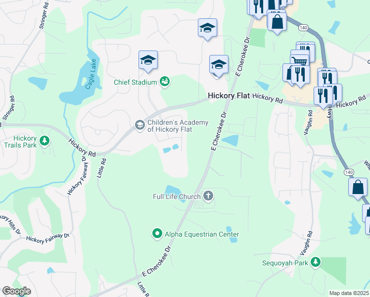 map of restaurants, bars, coffee shops, grocery stores, and more near 455 Timberleaf Road in Canton