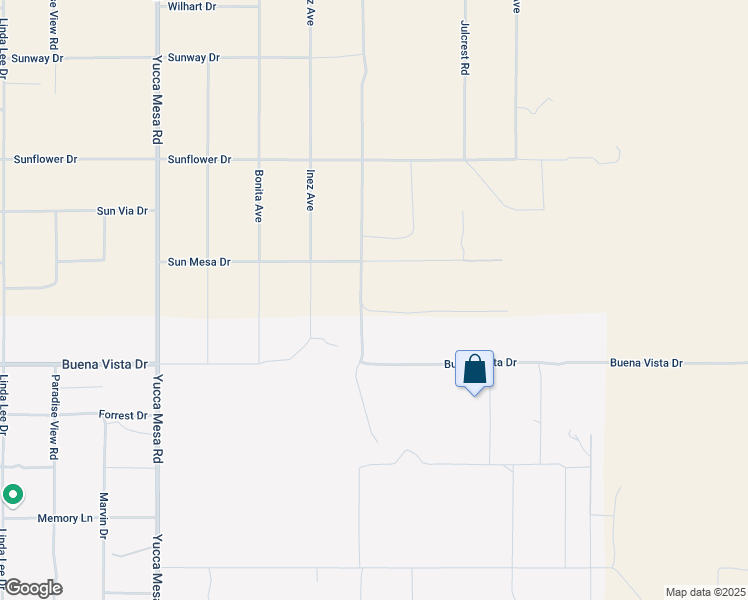 map of restaurants, bars, coffee shops, grocery stores, and more near 4777 Alta Avenue in Yucca Valley