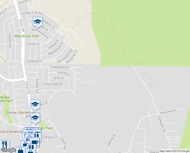 map of restaurants, bars, coffee shops, grocery stores, and more near 28611 Bamfield Drive in Agoura Hills