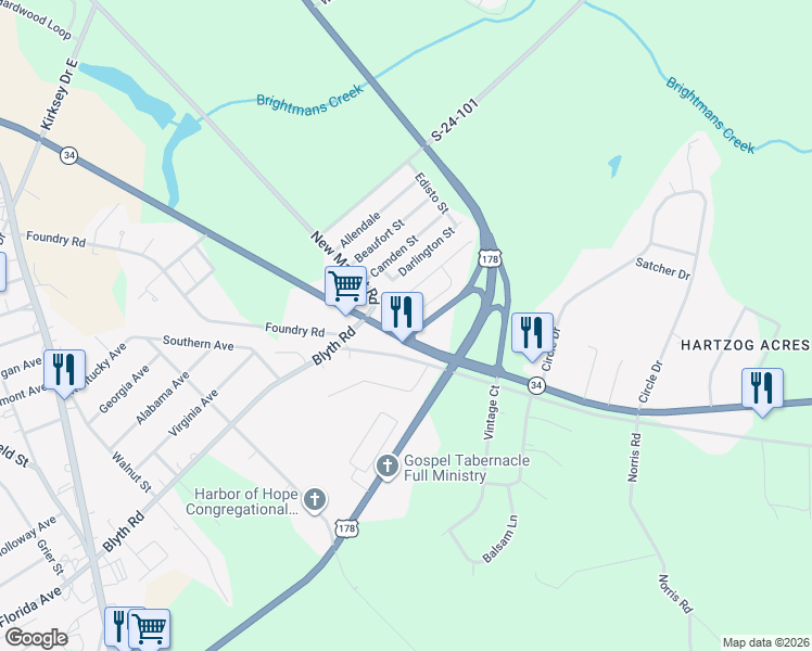 map of restaurants, bars, coffee shops, grocery stores, and more near in Greenwood County