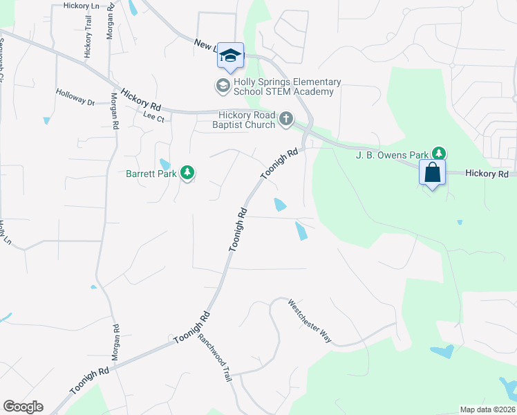 map of restaurants, bars, coffee shops, grocery stores, and more near 2098 Toonigh Road in Canton