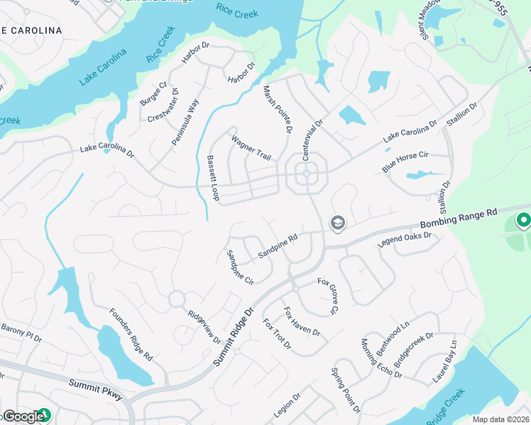 map of restaurants, bars, coffee shops, grocery stores, and more near 296 Bassett Loop in Columbia