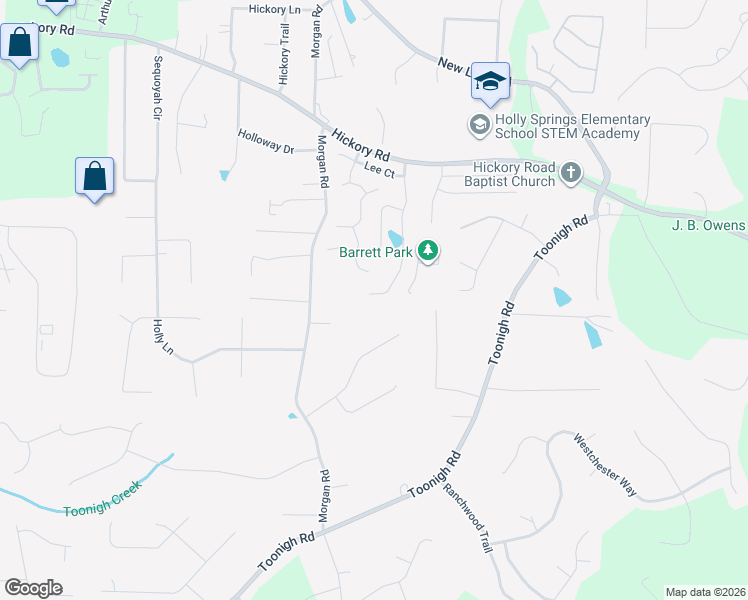 map of restaurants, bars, coffee shops, grocery stores, and more near 148 Carl Barrett Drive in Canton