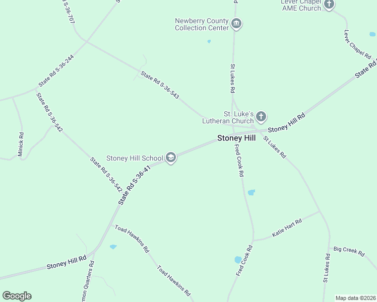 map of restaurants, bars, coffee shops, grocery stores, and more near 2952 Stoney Hill Road in Prosperity