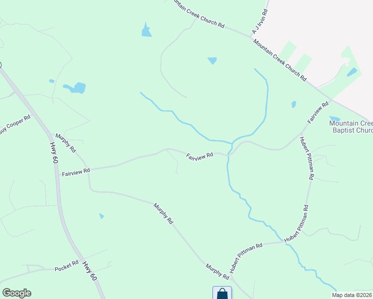 map of restaurants, bars, coffee shops, grocery stores, and more near 232 Fairview Road in Pendergrass