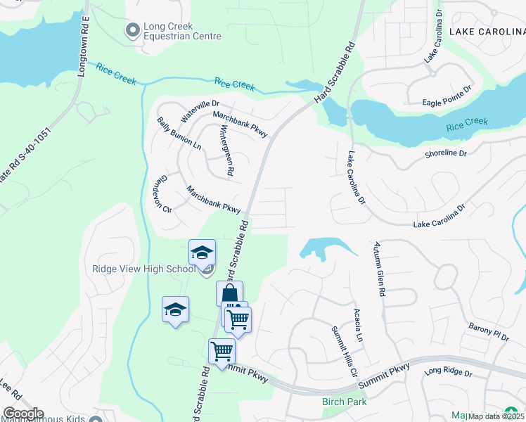 map of restaurants, bars, coffee shops, grocery stores, and more near 109 Avebury Lane in Columbia