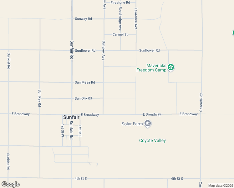 map of restaurants, bars, coffee shops, grocery stores, and more near 65151 Sun Mesa Road in Joshua Tree