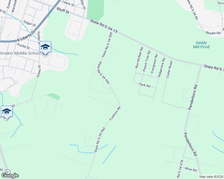 map of restaurants, bars, coffee shops, grocery stores, and more near State Road S-34-560 in Marion