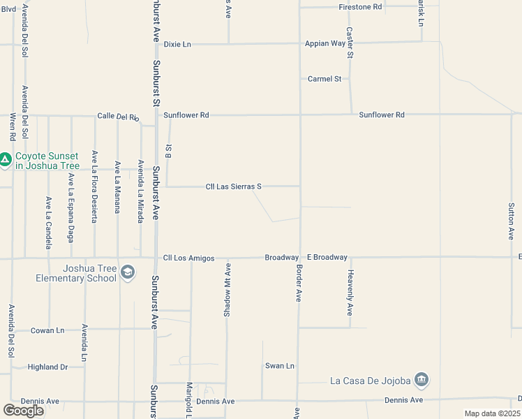 map of restaurants, bars, coffee shops, grocery stores, and more near in Joshua Tree