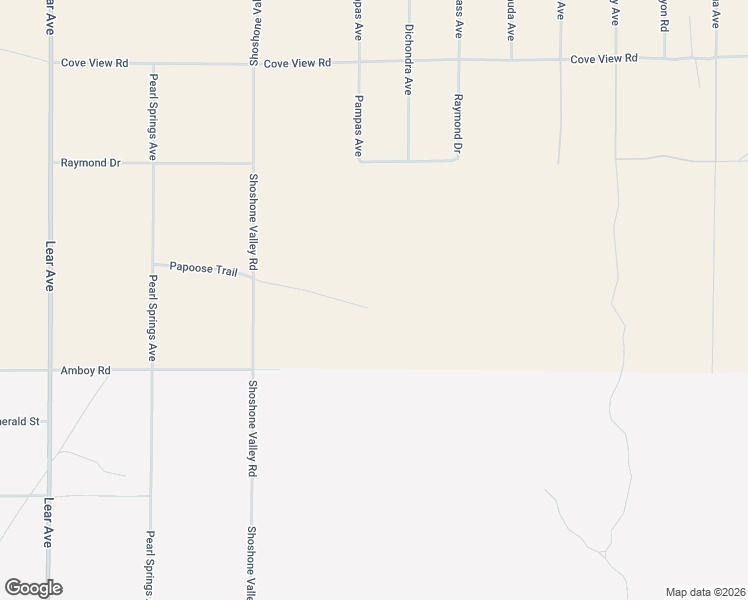 map of restaurants, bars, coffee shops, grocery stores, and more near Papoose Trail in Twentynine Palms