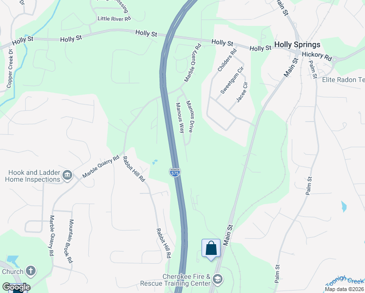 map of restaurants, bars, coffee shops, grocery stores, and more near 242 Manous Way in Canton