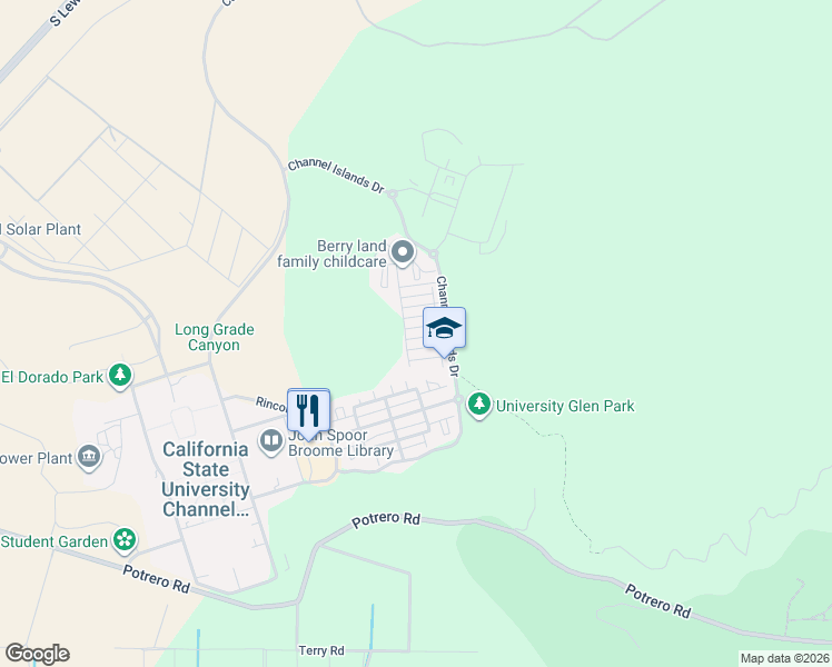 map of restaurants, bars, coffee shops, grocery stores, and more near 311 Frys Harbor in Camarillo