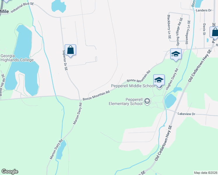 map of restaurants, bars, coffee shops, grocery stores, and more near 10 The Trail Southeast in Lindale