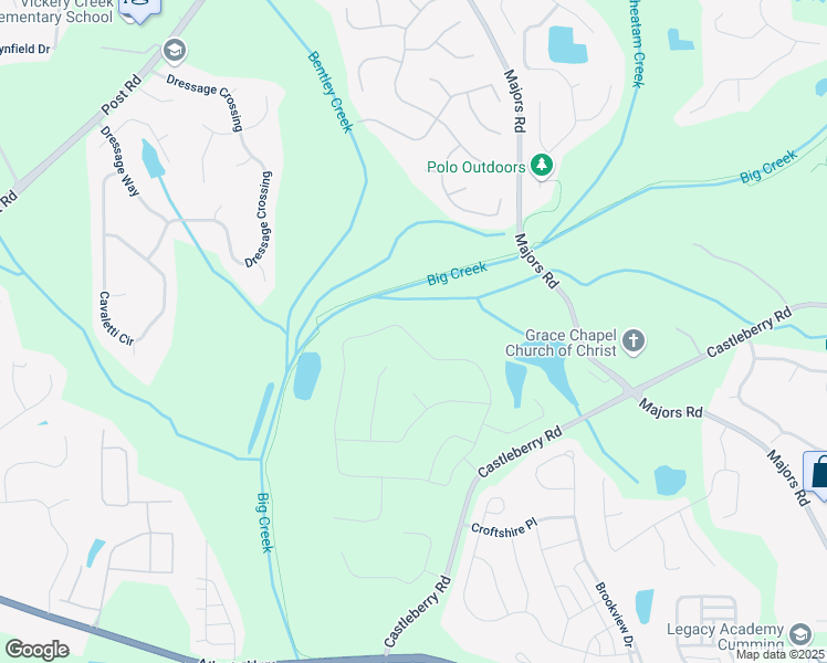 map of restaurants, bars, coffee shops, grocery stores, and more near 7560 Wild Violet Drive in Cumming