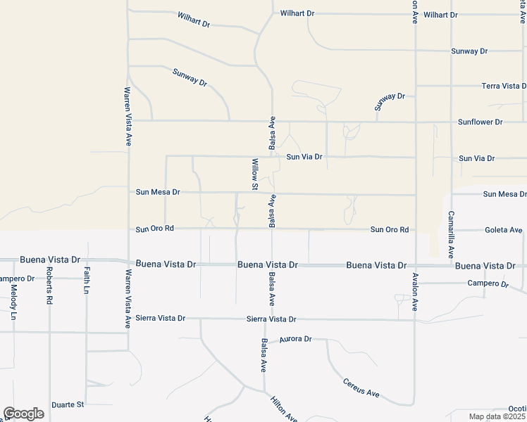 map of restaurants, bars, coffee shops, grocery stores, and more near 58069 Sun Mesa Drive in Yucca Valley