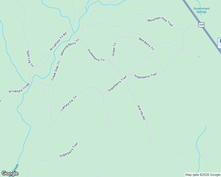 map of restaurants, bars, coffee shops, grocery stores, and more near 1051 Sugarberry Trail in Broken Bow