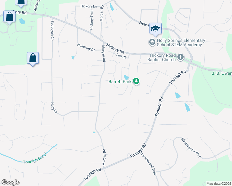 map of restaurants, bars, coffee shops, grocery stores, and more near 148 Carl Barrett Drive in Canton