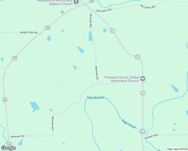 map of restaurants, bars, coffee shops, grocery stores, and more near 1283 Moman Road in Horton