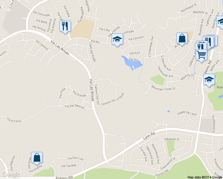 map of restaurants, bars, coffee shops, grocery stores, and more near 640 Camino De La Luz in Thousand Oaks