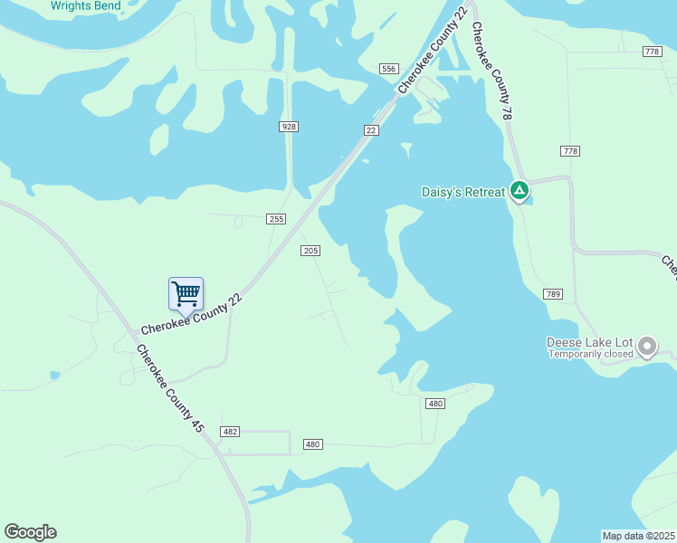 map of restaurants, bars, coffee shops, grocery stores, and more near 840 County Road 205 in Centre